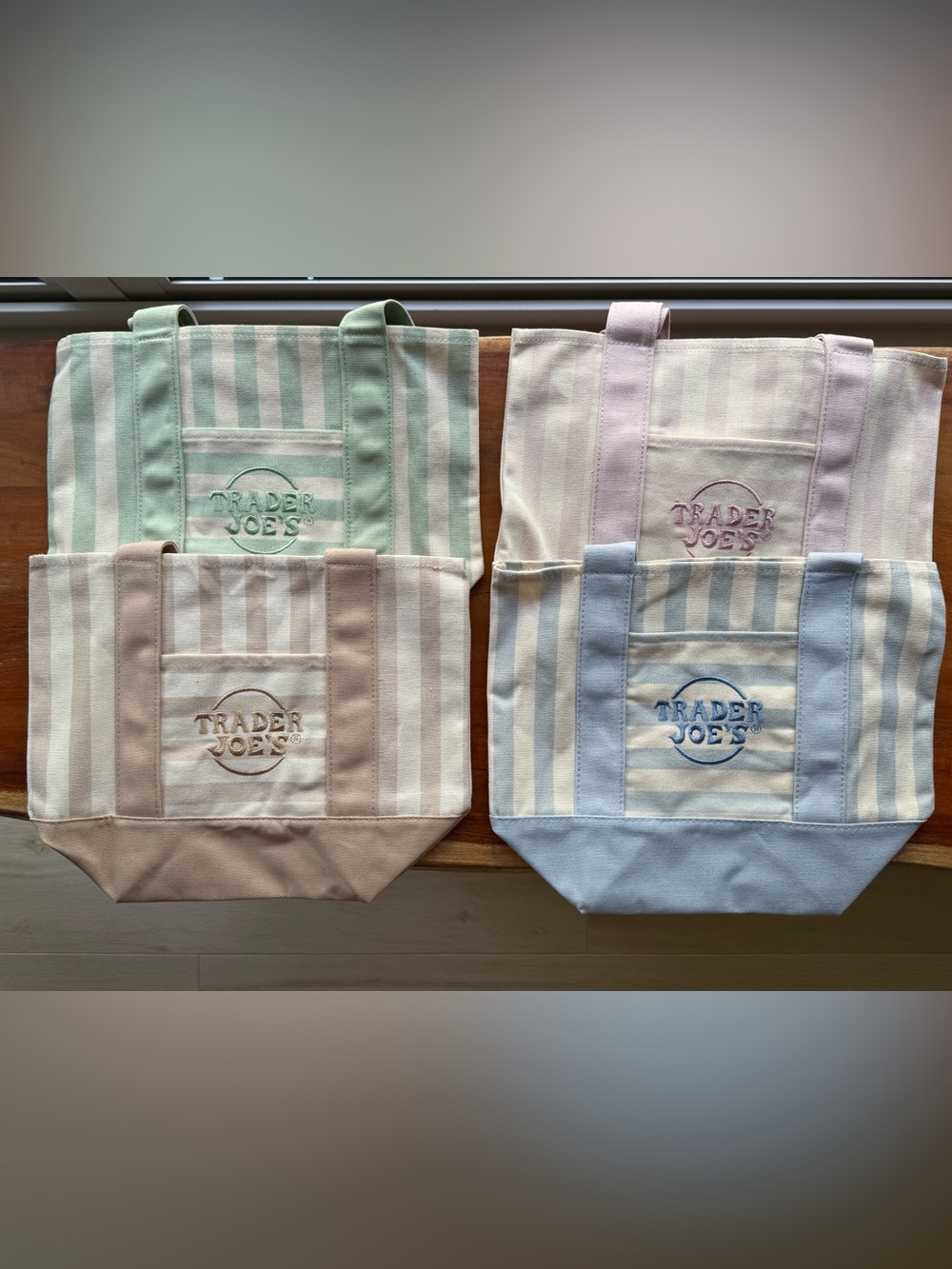 Trader Joe’s Stripe Mini Tote Set